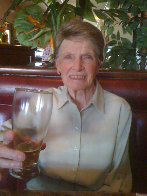 Mom Cheers to Annie and her son!