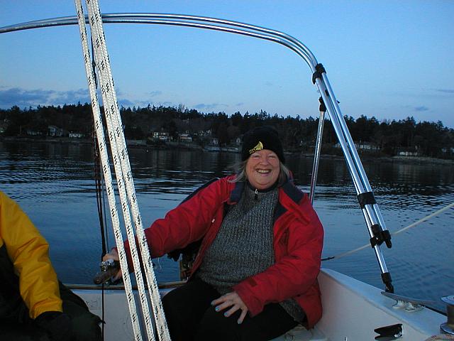 Shirley at the helm